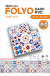 K-34 Kendinden Yapışkanlı FOLYO KARO Suya Dayanıklı Mutfak Banyo Zemin Kaplama 30x30 Cm(4 ADET)