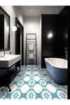 K-44 Kendinden Yapışkanlı FOLYO Suya Dayanıklı Mutfak Banyo Zemin Kaplama 30x30cm (Laminasyonlu)