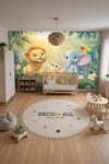 (Kids-30) Çocuk Bekek Genç Odası Tek Parça Duvar Kağıdı Kabartmalı 3D Görünümlü Yapışkan Hediyeli