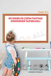 Ö-1 Yazı tahtası Silinebilir Eğitici Ve Öğretici Çocuk Odası Duvar Sticker Kendinden Yapışkanlı