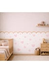 (PP-132) Kemerli Çizgili Yarım Duvar Sticker – Bebek & Çocuk Odası Kendinden Yapışkanlı Duvar Dekoru
