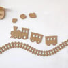 (PP-36) Bebek ve Çocuk Odası Ahşap Tren Duvar Dekoru – Tren Temalı | 3 mm Kabartmalı