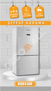 ŞEFFAF Buzdolabı Beyaz Eşya Zemin Dolap Fayans Kaplama Kendinden Yapışkanlı Folyo (200x100cm)