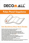 T-7 (75x50cm) 3 Parça Çerçeve Görünümlü Dekoratif Bohem Duvar Poster Seti Kendinden Yapışkanlı Folyo
