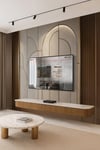 (TV-20) TV Arkası Duvar Kağıdı Tek Parça 3D Çita Mermer Görünümlü Salon Ofis Duvar Posteri