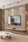 (TV-3) TV Arkası Duvar Kağıdı Tek Parça 3D Çita Mermer Görünümlü Salon Ofis Duvar Posteri