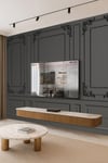 (TV-33) TV Arkası Duvar Kağıdı Tek Parça 3D Çita Mermer Görünümlü Salon Ofis Duvar Posteri