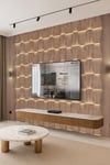 (TV-36) TV Arkası Duvar Kağıdı Tek Parça 3D Çita Mermer Görünümlü Salon Ofis Duvar Posteri