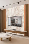 (TV-45) TV Arkası Duvar Kağıdı Tek Parça 3D Çita Mermer Görünümlü Salon Ofis Duvar Posteri