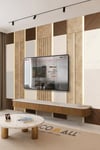 (TV-63) TV Arkası Duvar Kağıdı Tek Parça 3D Çita Mermer Görünümlü Salon Ofis Duvar Posteri