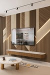 (TV-66) TV Arkası Duvar Kağıdı Tek Parça 3D Çita Mermer Görünümlü Salon Ofis Duvar Posteri