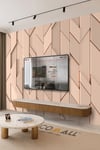 (TV-79) TV Arkası Duvar Kağıdı Tek Parça 3D Çita Mermer Görünümlü Salon Ofis Duvar Posteri