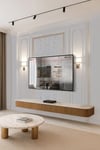(TV-8) TV Arkası Duvar Kağıdı Tek Parça 3D Çita Mermer Görünümlü Salon Ofis Duvar Posteri