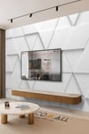 (TV-81) TV Arkası Duvar Kağıdı Tek Parça 3D Çita Mermer Görünümlü Salon Ofis Duvar Posteri
