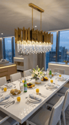 Avonni, 1706 Ailesi Sarı Kaplama Luxury Avize