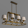 Avonni, 3D-1597-8ES-YM Retro Yemek Masası Avizesi