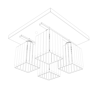 Avonni, 3D-1795-4BSY/ESKİTME Kristal Plafonyer Avize