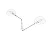 Avonni, 3D-2506-69 2 Başlıklı Dekoratif Aplik