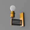 Avonni, 3D-9136-1E Gold Gövdeli Modern Aplik