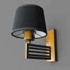 Avonni, 3D-9136-1E Gold Gövdeli Modern Aplik