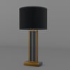Avonni, 3D-9136-1E Siyah Şapkalı Modern Masa Lambası
