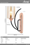 Siyah Boyalı Aplik AVONNI AP-1660-1BSY/2BSY
