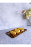 2 Li Ligna Melamin Ahşap Rölyefli 16x26 Cm Servis Tabağı, Sunum Tabağı, Pasta Tabağı, Sunumluk