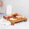 3 Lü 25 Cm Risus, 17x25 Cm Risus, 25x25 Cm Tiyos Ahşap Kahvaltılık Sunum Servis Tabağı Seti