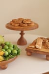 3 lü 25/14 Cm. Mummy, 25 Cm Risus Ve 17x25 Cm Risus Ahşap Pasta Sunum Servis Tabağı Seti