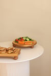 3 LÜ 29/17 Cm Mummy, 29 Cm Risus ve 17x30 Cm Risus Ahşap Ayaklı Pasta Kurabiye Sunum Servis Tabağı