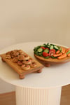 3 LÜ 29/17 Cm Mummy, 29 Cm Risus ve 17x30 Cm Risus Ahşap Ayaklı Pasta Kurabiye Sunum Servis Tabağı
