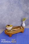 4'Lü 2Katlı Kek Standı,25 cm Mummy, 29 cm Piramit,17x30 cm İçi oymalı Set + Kesme Tahtası Hediyeli