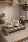 Çakıl Taşı 17x25 Cm Top Ayaklı Ahşap Sunumluk, Dekoratif Stant, Baharat Stant – Çam ve Kayın Masif