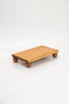 Justwood Risus Top Ayaklı 17x30 Cm Ahşap Dikdörtgen Pasta Sunum Servis Tabağı