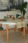 Juta Yeşil Jüt Kumaş Püsküllü Runner 40x140 Cm