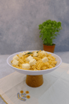 Macaroni Ahşap Ayaklı 22,5 Cm Melamin Servis Tabağı, Çukur Sunum Tabağı, Sunumluk, Kase