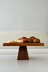 Piramit 25x25 Cm Ahşap 10 Cm Ayaklı Kare Pasta Sunum Servis Tabağı