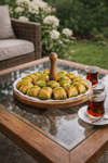 Tek Katlı Ahşap Bayram Şekerliği & Çikolatalık, Servis Sunum Tabağı, Lokum Sunumluk