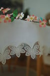 Yaprak Güpürlü Gardenya Keten Yıkanabilir Leke Tutmaz 40x140 Cm Runner