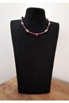 Deniz Kabuklu Pembe Boncuk Kolye (45 cm)