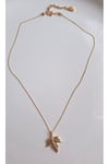 Zirkon Taşlı Yaprak Model Kolye