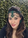 Ala Model Lacivert Alınlık ve Küpesi