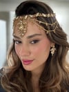 Henna Model Gold Alınlık ve Küpesi 