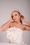 Hila Model İncili Zirkon Tac