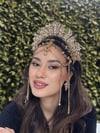 Lina Model Gold Alınlık ve Küpesi