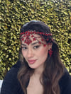 Nare Model Kırmızı Alınlık ve Küpesi