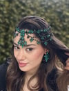 Nare Model Yeşil Alınlık ve Küpesi