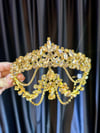Parisa Model Gold Alınlık ve Küpesi