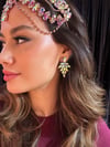 Parisa Model Pudra Işıltılı Alınlık ve Küpesi