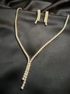 Sona Model Gold Zirkon Kolye Ve Küpe Seti
